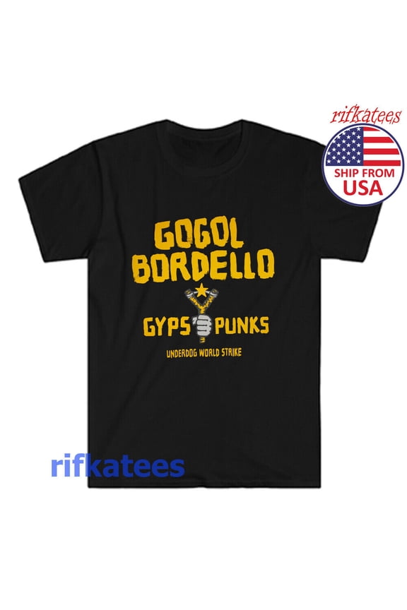 Reprint Rare Gogol Bordello Gypsy Man Men's Black T-Shirt Size S to 5XL