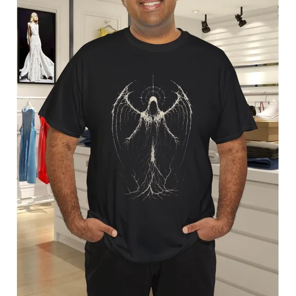Reprint Rare Goth Angel Cyber Sigil Fallen Wings Alt Alternative Horror T-Shirt