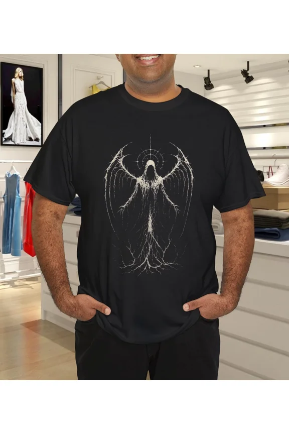 Reprint Rare Goth Angel Cyber Sigil Fallen Wings Alt Alternative Horror T-Shirt