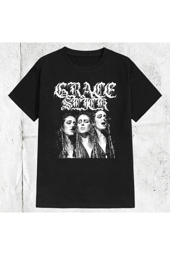 Reprint Rare Grace Slick Metal Style T-shirt