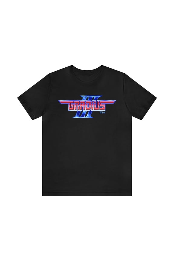 Reprint Rare Gradius III 3 SNES Logo Unisex Jersey Short Sleeve Tee T-Shirt