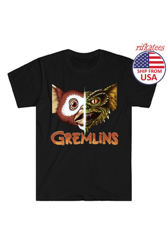 Reprint Rare Gremlins Retro TV Movie Show Men's Black T-Shirt Size S to 5XL