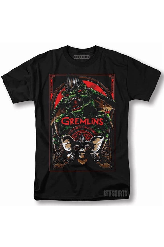 Reprint Rare Gremlins Shirt Gizmo Classic Horror Movie Vintage Graphic Design T-Shirt