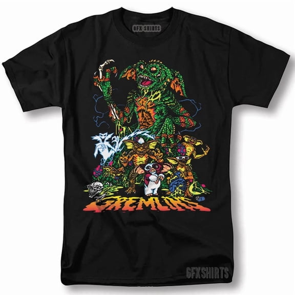Reprint Rare Gremlins Shirt Gizmo Classic Horror Movie Vintage Graphic Design T-Shirt