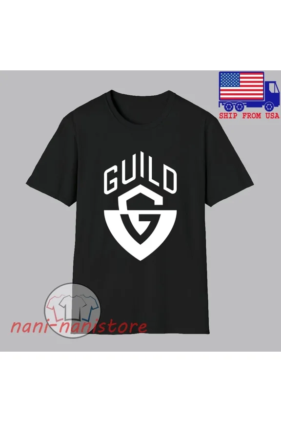 Reprint Rare Guild Guitars Men's Black Size S-5XL