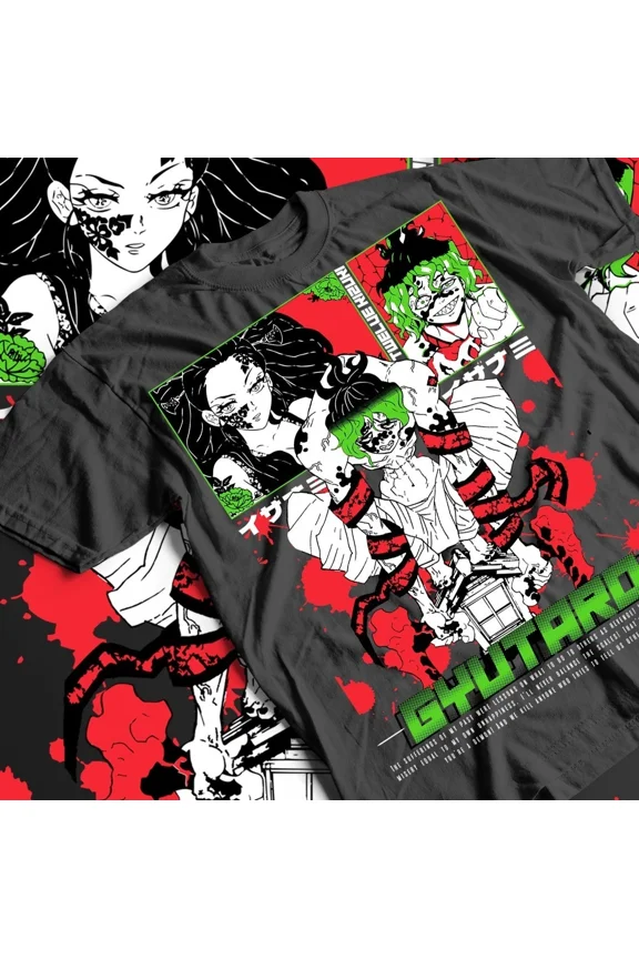 Reprint Rare Gyutaro T-shirt daki Demon killer shirt Kawaii Anime Horror Gift Shirt All Size