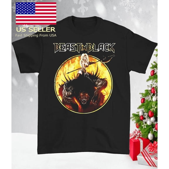 Reprint Rare HOT Beast in Black band poster T-shirt Black All Sizes S-5Xl Unisex 1F1699