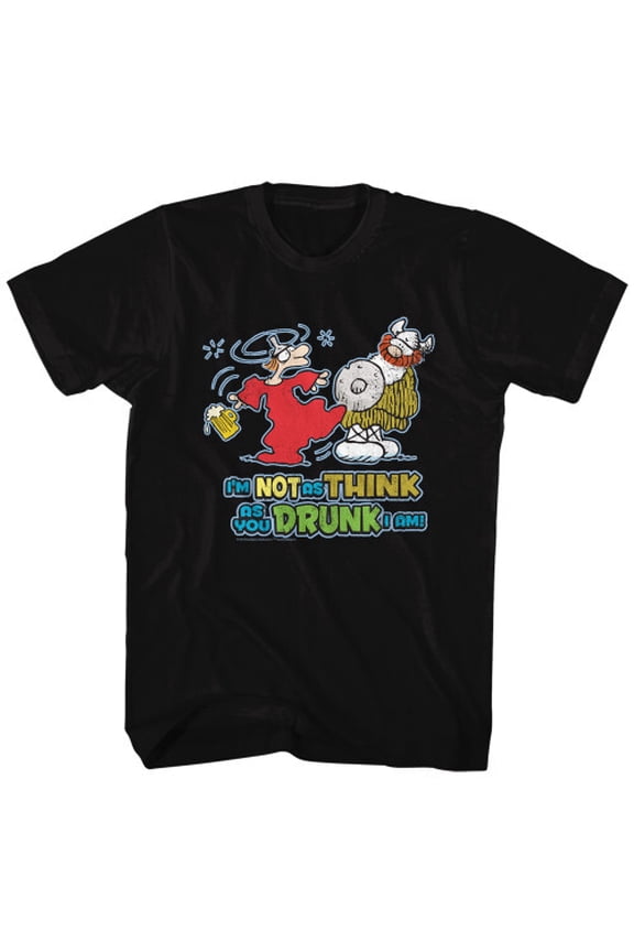 Reprint Rare Hagar the Horrible I Am Not Drunk T-shirt - Black