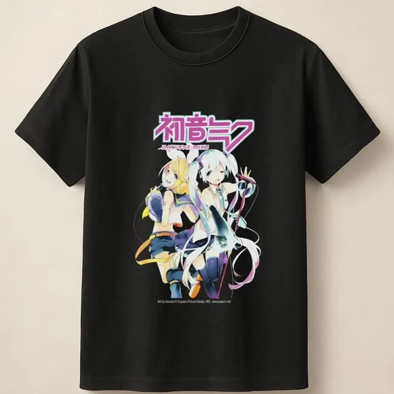 Reprint Rare Hatsune Miku Rin Vocaloid Anime Graphic Japanese Idol Art T Shirt