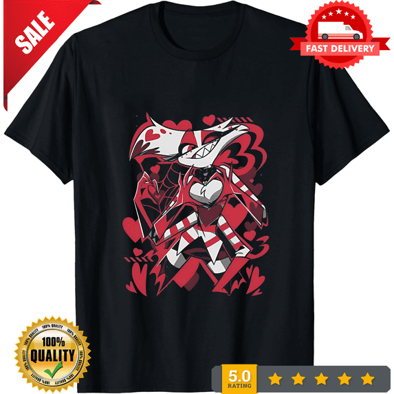 Reprint Rare Hazbins Hotels Angel Dust T-Shirt for Men Funny Cotton Tee Shirt Crewneck Short, NEW INSTOCK-TH78428