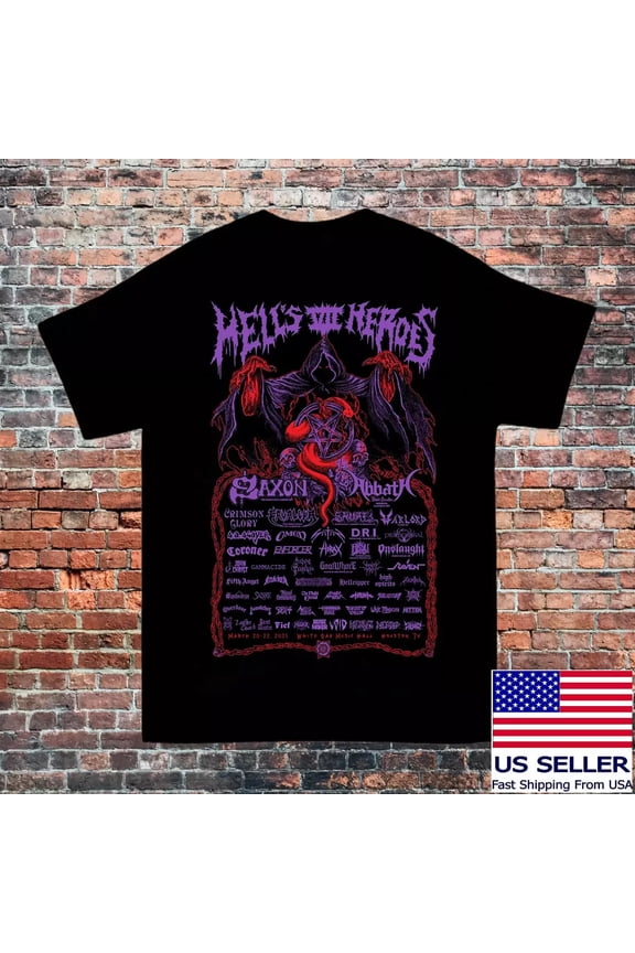 Reprint Rare Hell's Heroes Festival 2025 T Shirt Full Size S-5XL