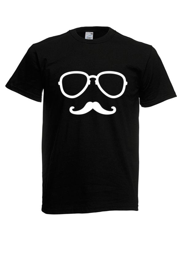 Reprint Rare Herren T-Shirt l Nerd Mustache l Größe bis 5XL