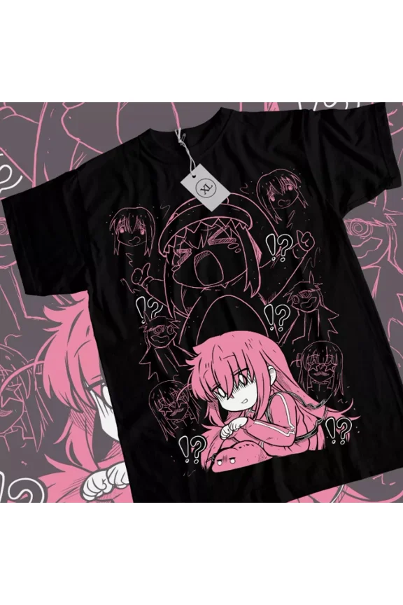 Reprint Rare Hitori Gotou Bocchi the Rock T-shirt Kawaii Funny Yamada,Nijika Ijichi Shirt