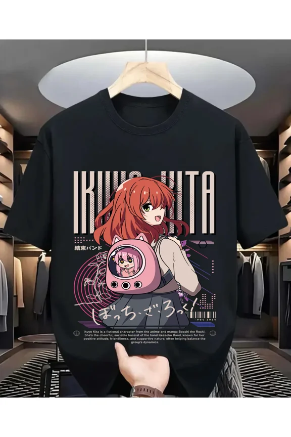 Reprint Rare Hitori Gotou Bocchi the Rock T-shirt Kawaii Funny Yamada,Nijika Ijichi Shirt