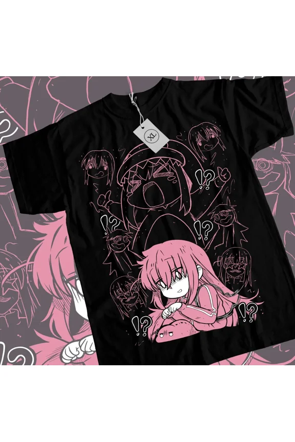 Reprint Rare Hitori Gotou Bocchi the Rock T-shirt Kawaii Funny Yamada,Nijika Ijichi Shirt