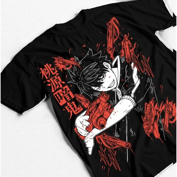 Reprint Rare Horror Anime T-shirt, Tougen Anki Ichinose Shiki Ani Art Gif Tee, Unisex Heavy