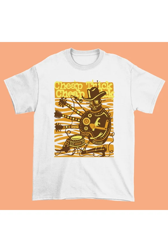 Reprint Rare Hot Cheap Trick Band Members White Size S To 4XL Unisex Shirt PP003