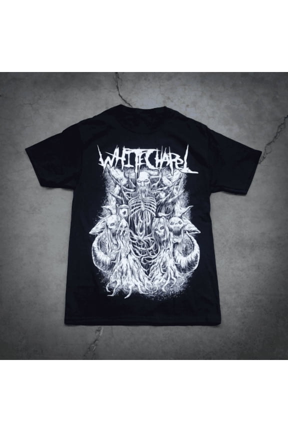 Reprint Rare Hot Trend Whitechapel Band Black Cotton Size S-5Xl T-Shirt 5