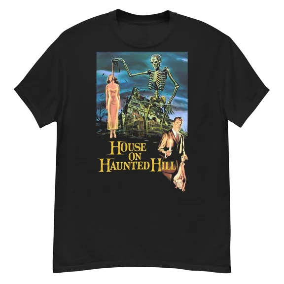 Reprint Rare House on Haunted Hill cult horror film Vincent Price fan art t-shirt