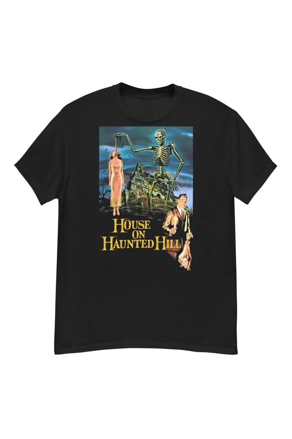 Reprint Rare House on Haunted Hill cult horror film Vincent Price fan art t-shirt