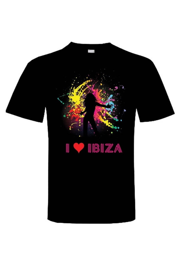 Reprint Rare I LOVE IBIZA T-SHIRT - Space Pacha Clubbing Clubwear Amnesia - Size S - XXXL