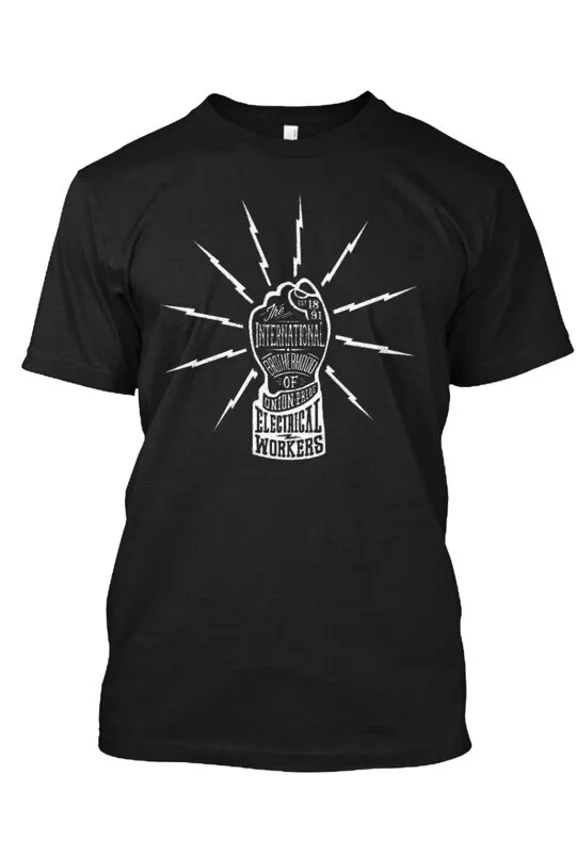 Reprint Rare Ibew Clenched Fist T-Shirt Size S to 5XL