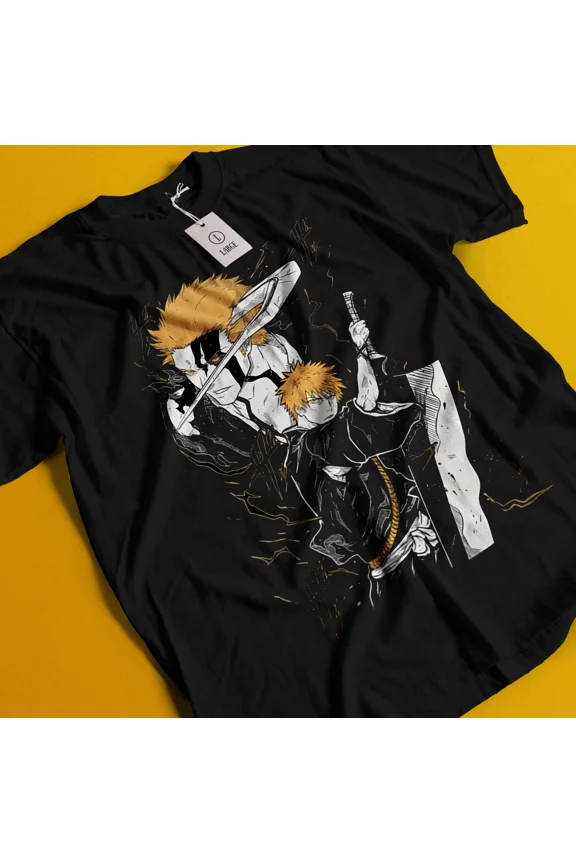 Reprint Rare Ichigo Bankai Anime Unisex T-Shirt All Size #5