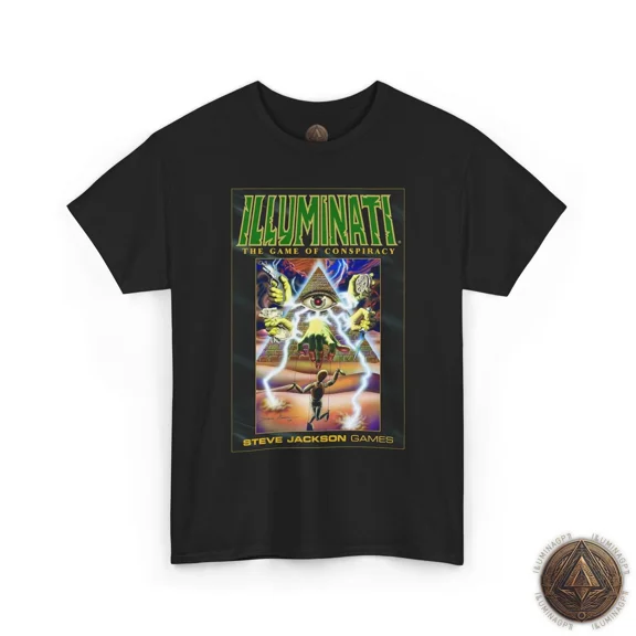Reprint Rare Illuminati Card Game T-Shirt, Steve Jackson Games Shirt, Conspiracy Game Tee