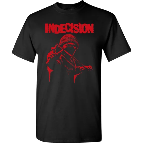 Reprint Rare Indecision Band Graphic Tee Shirt Black Men Unisex S-5XL 1K0825
