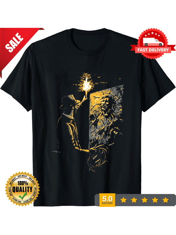 Reprint Rare Indy Jones Han Solo Mash Up Funny Fantasy Fan T Shirt, ULTRA LIMITED-TH76261