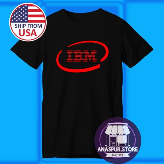 Reprint Rare International Business Machines IBM Men's Black Grey White Size S-5XL