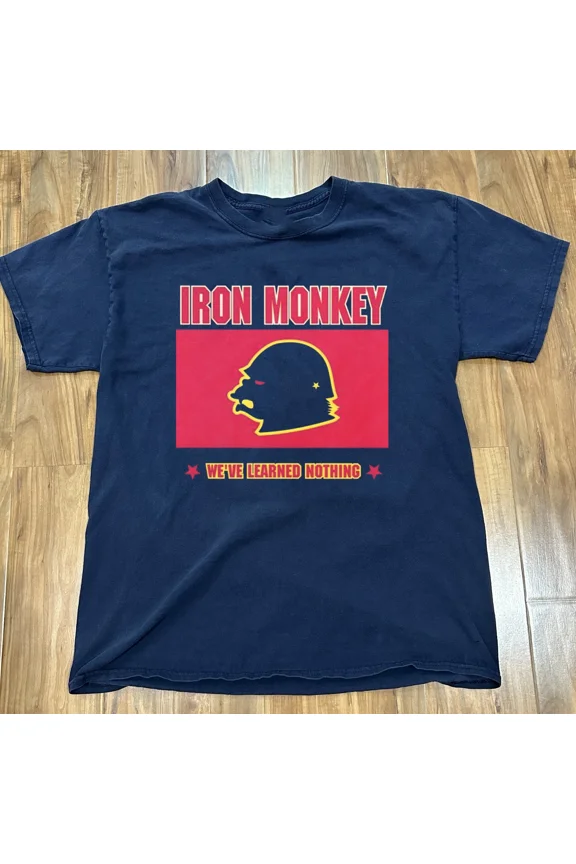 Reprint Rare Iron Monkey We've Learned Nothing T Shirt Navy All Size S-5XL