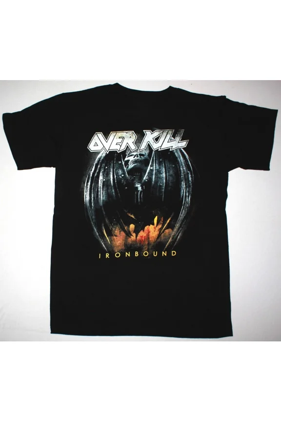 Reprint Rare Ironbound Band OVERKILL Shirt Classic Black Unisex S-234XL 1V0100