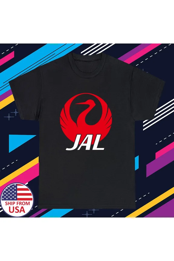 Reprint Rare JAL Japan Airlines Men's Black Size S-5XL