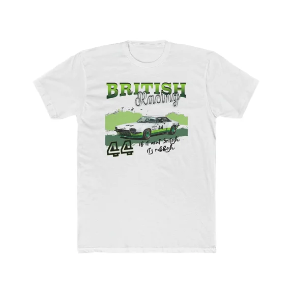 Reprint Rare Jaguar XJ-S British Racing Group 44 T-Shirt- Men's