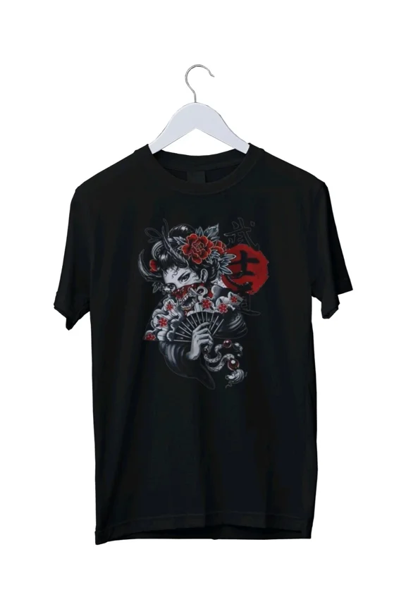 Reprint Rare Japanese Geisha Girl T Shirt Unisex Mens Womens S M L XL 2 3 4 XL