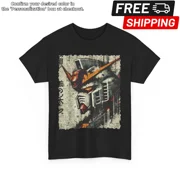 Reprint Rare Japanese Mecha Robot Head Shirt, Anime Art Men Boys Kids Vintage T-Shirt
