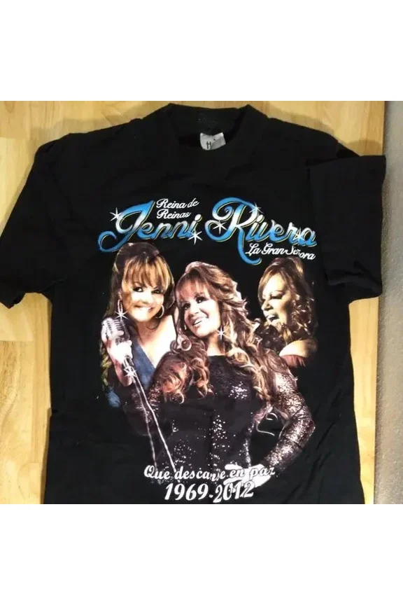 Reprint Rare Jenni Rivera La Gran Senora Memorial Rap T-Shirt SEG_301