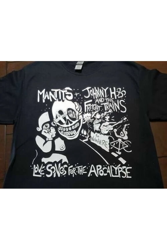 Reprint Rare Johnny Hobo and the freight trains T shirt Tee Punk Folk Music