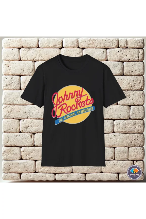 Reprint Rare Johnny Rockets Logo Unisex T-Shirt