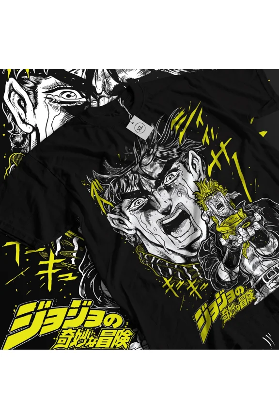 Reprint Rare Jojo 's Bizarre Adventure T-Shirt Anime Manga Graphic Design Shirt Tee All Size