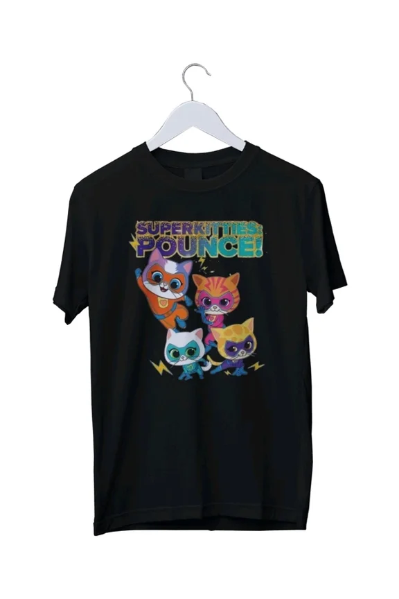 Reprint Rare Junior SuperKitties Pounce! T-shirt Graphic T-Shirt Mens S M L XL 2 3 4 XL