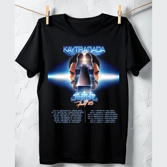 Reprint Rare KAYTRANADA and JUSTICE 2025 Fall NORTH AMERICA TOUR Shirt Unisex S-5XL ND1340