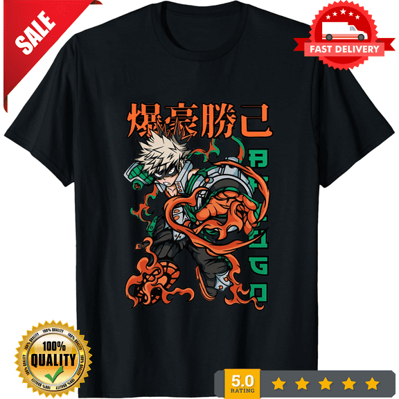 Reprint Rare Katsuki Bakugo T-Shirt, My Hero Academia Tee, Anime Gift Shirt, Unisex Cotton, NEW INSTOCK-TH75355