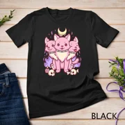 Reprint Rare Kawaii Pastel Goth Cute Creepy 3 Headed Dog Unisex T-shirt