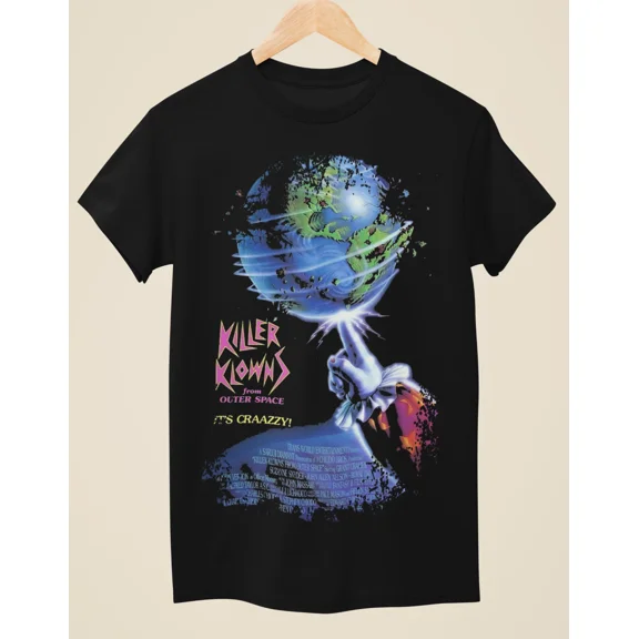 Reprint Rare Killer Clowns from Outer Space - Movie Poster Inspired Unisex Black T-Shirt