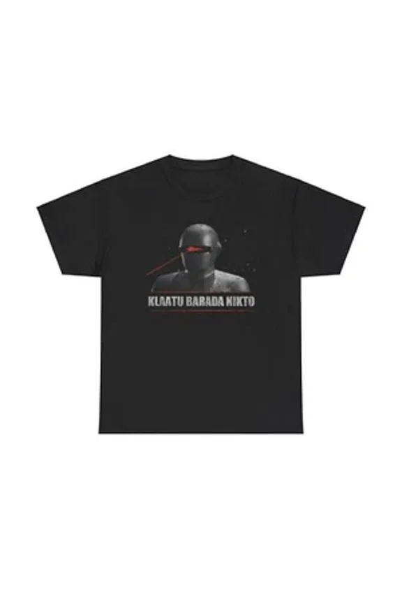 Reprint Rare Klaatu Barada Nikto Iconic T-Shirt