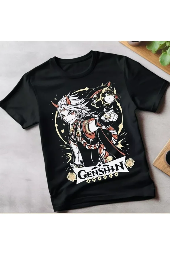 Reprint Rare Klee Genshin Anime Vaporwave Anime Japanese Genshin Impact Anime Waifu Shirt