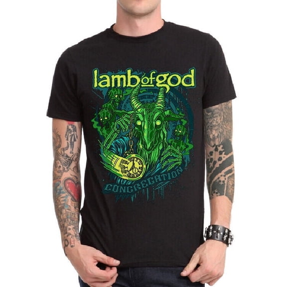 Reprint Rare Lamb Of God T Shirt Black Mens Tee T Shirt Size S-5XL NL2713