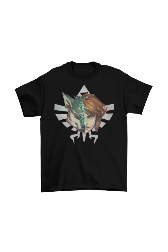 Reprint Rare Legend of Zelda Wolf T-Shirt Unisex Cotton Adult Funny Twilight Link Game New